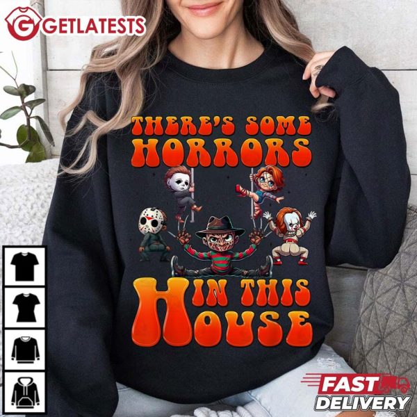 There's Some Horrors In This House Horrors Characters Halloween T Shirt (3)