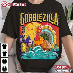 Gobblezilla Turkey Thanksgiving Day T Shirt (1)