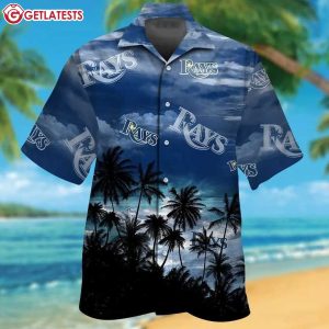 Tampa Bay Rays Palm Tree Blue Summer Hawaiian Shirt