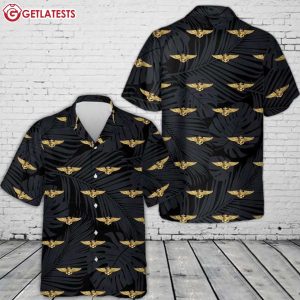 US Navy Aviator Badge Themed Tropical Hawaiian Shirt