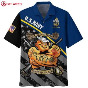 US Navy Popeye Sailor All Gave Some Hawaiian Shirt