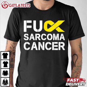 Fuck Sarcoma Cancer Awareness Yellow Ribbon Warrior Fighter T Shirt (3)