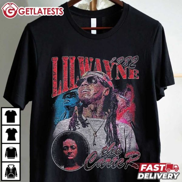 Lil Wayne 1982 The Carter Vintage 90s Rap Graphic T Shirt (2)