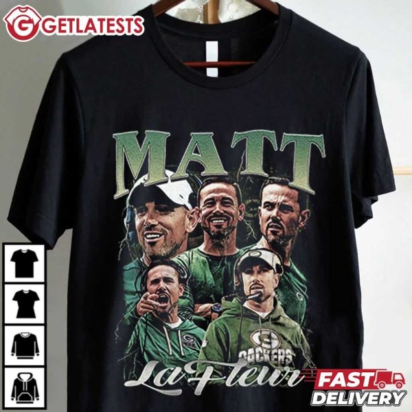 Matt Lafleur Homage Green Bay Packers Football Retro Graphic T Shirt (2)