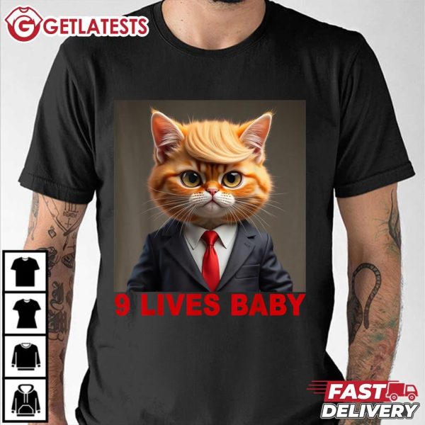 Trump Cat 9 Lives Baby T Shirt (1)