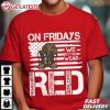 On Friday We Wear Red American Flag Military Boots and Helmet T Shirt (2)