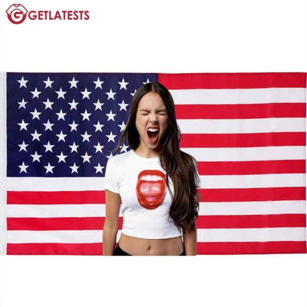 Olivia Rodrigo Guts Merch Crop Top US Wall Flag (2)