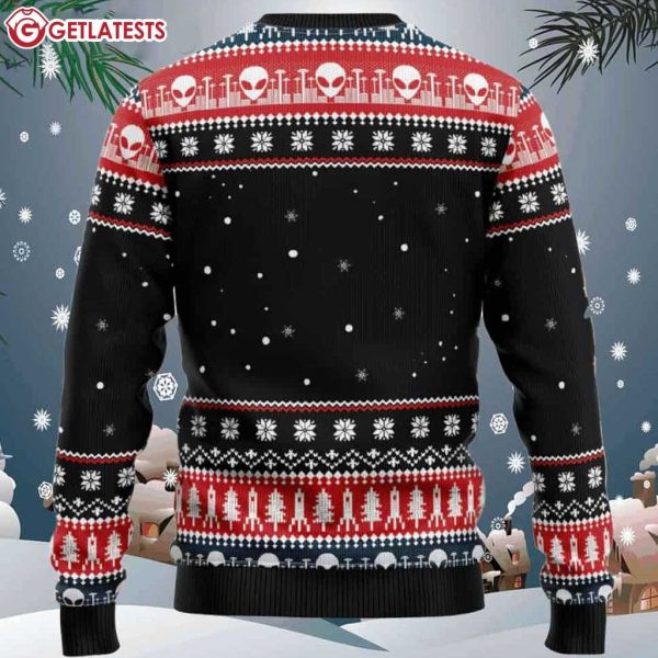 Alien UFO Santa Claus Christmas Ugly Sweater (2)