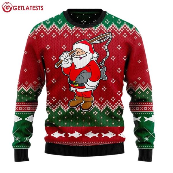 Santa Claus All I Want For Christmas Is A Big Fish Ugly Sweater