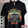 Carry On My Wayward Son Supernatural Car Vintage Graphic T Shirt (2)