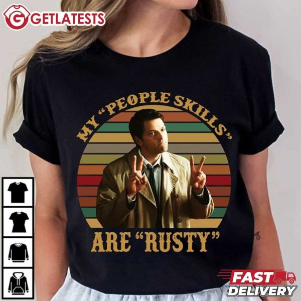 Castiel Supernatural My People Skills Are Rusty T Shirt (4)