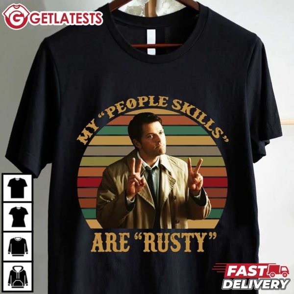 Castiel Supernatural My People Skills Are Rusty T Shirt (2)