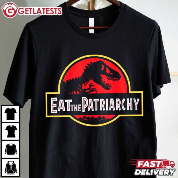 Eat The Patriarchy Feminist Dinosaur T Shirt (2)