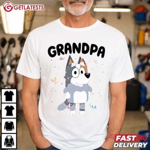 Grandpa Bob Bluey Cartoon T Shirt (3)