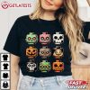 Building Brick Heads Horror Halloween Characters Mask T Shirt (2)