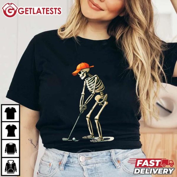 Skeleton Golf Halloween Golf Lovers T Shirt (1)