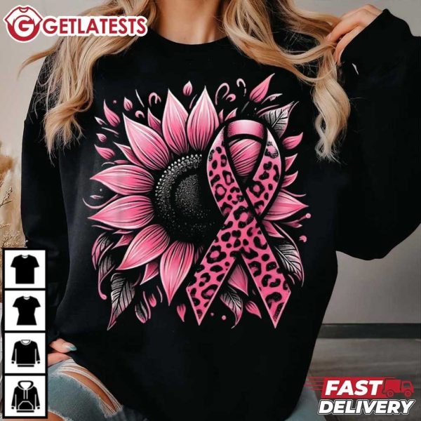 Sunflower Pink Breast Cancer Awareness T Shirt