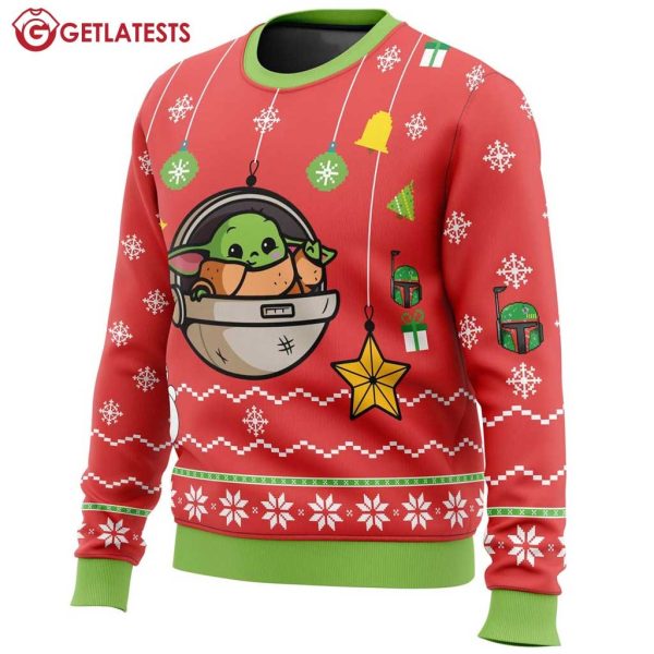 Baby Yoda Star Wars The Mandalorian Christmas Ugly Sweater (3)