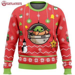 Baby Yoda Star Wars The Mandalorian Christmas Ugly Sweater (1)