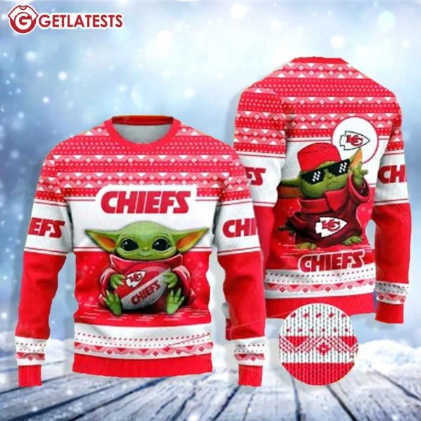 Baby Yoda Kansas City Chiefs NFL Ugly Christmas Sweater