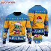 Baby Yoda Los Angeles Chargers I Am Dreaming Of A Blue Gold Christmas Ugly Sweater