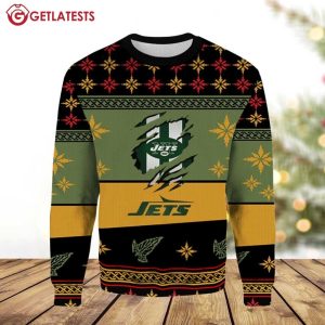 New York Jets Logo Ugly Christmas Sweater