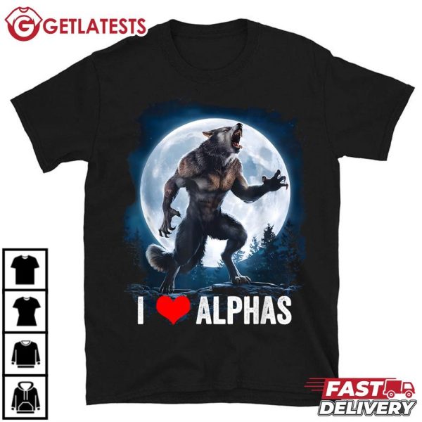 Cringe Werewolf Wolf Meme I Heart Alphas I Love Alphas Funny T Shirt (2)