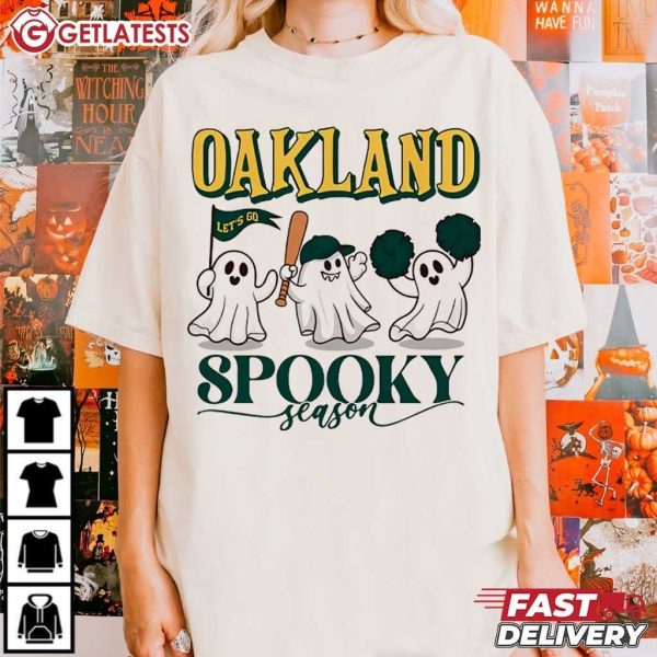 Let's Go Oakland Baseball Team Cute Spooky Season Halloween T Shirt (3)