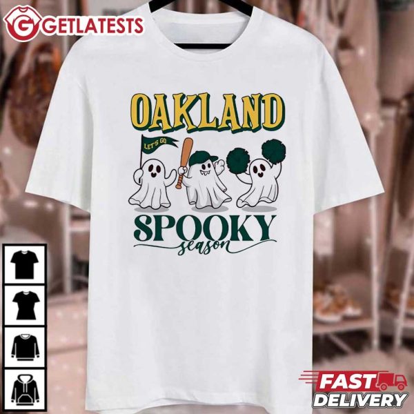 Let's Go Oakland Baseball Team Cute Spooky Season Halloween T Shirt (2)