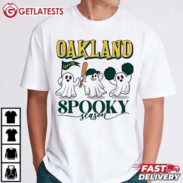 Let's Go Oakland Baseball Team Cute Spooky Season Halloween T Shirt (4)