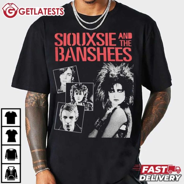 Siouxsie and the Banshees Rock Band Music Retro Graphic T Shirt (3)