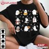 Boo Ghost Playing Musical Instruments Cute Halloween T Shirt (1)