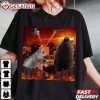 Moo Deng And Pesto Battle Destroy City Fire Scene T Shirt (1)