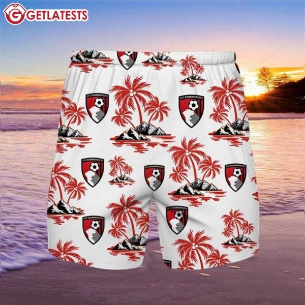 AFC Bournemouth Palm Tree Summer Hawaiian Shirt And Shorts (1)