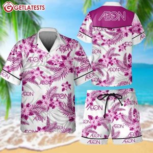 Aeon Floral Pattern Summer Hawaiian Shirt And Shorts