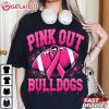 Bulldog Pink Out Football Tackle Breast Cancer Awareness T Shirt (2)