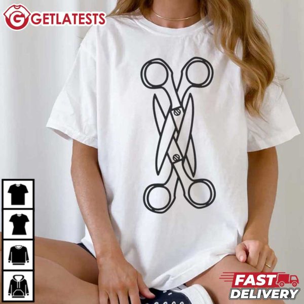 Ladies Scissors Lesbian Pride LGBT T Shirt (2)