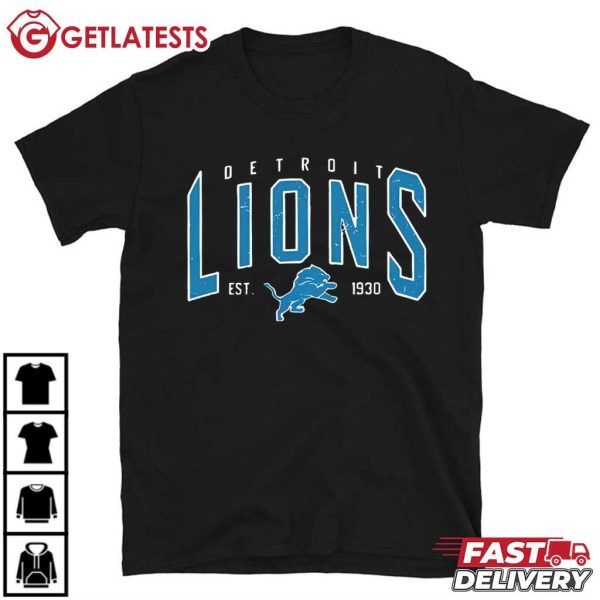 Detroit Lions NFL Football Retro Graphic T Shirt (1)