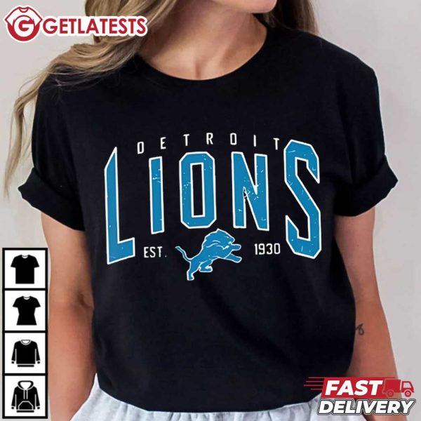 Detroit Lions NFL Football Retro Graphic T Shirt (3)