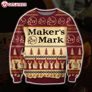 Maker’s Mark Whiskey Ugly Christmas Sweater