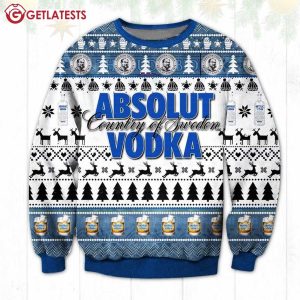 Absolut Vodka Country Of Sweden Ugly Christmas Sweater