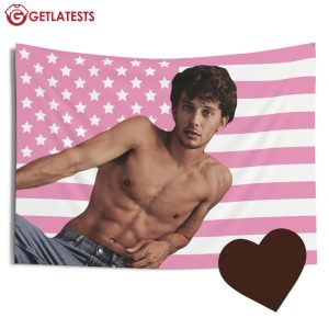 Cooper Koch Pink American Wall Flag