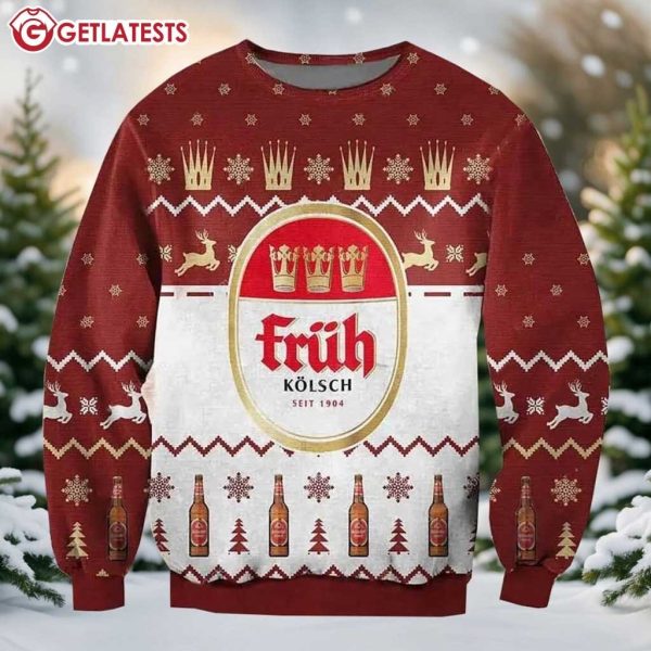 Fruh Kolsch Beer Ugly Christmas Sweater