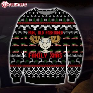 Fun Old Fashioned Family Xmas Ugly Christmas Sweater