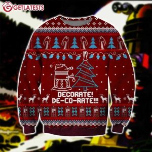 Daleks Decorate De Co Rate Funny Ugly Christmas Sweater