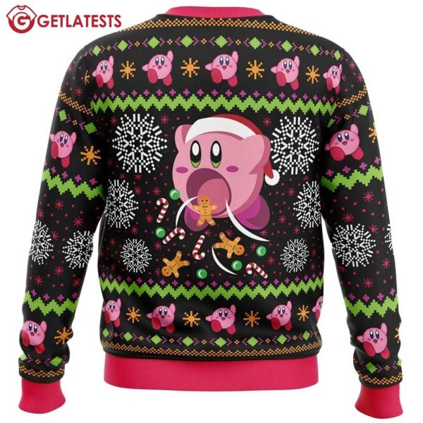 Kirby Cute Pink Hungry Dream Land Ugly Christmas Sweater (2)