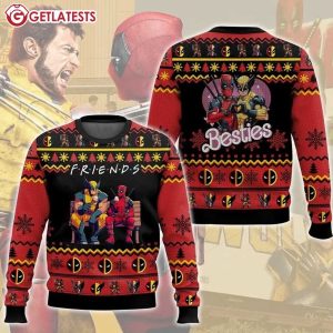 Deadpool and Wolverine Friends Besties Forever Ugly Sweater