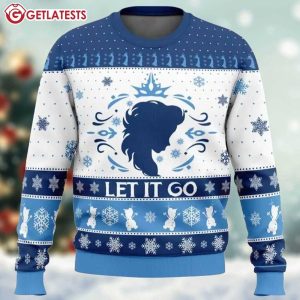 Let It Go Elsa Frozen Ugly Christmas Sweater (2)