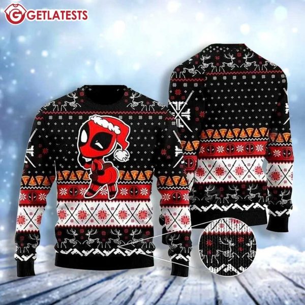 Santa Cute Deadpool Christmas Ugly Sweater