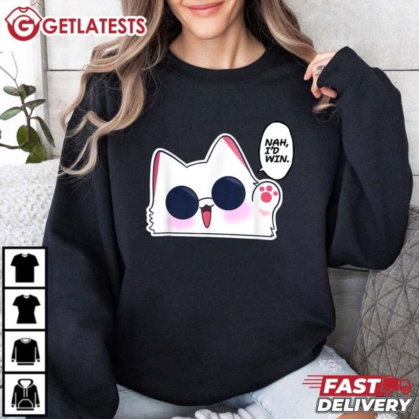 Gojo Cat Nah I'd Win Cute Anime Meme T Shirt (2)